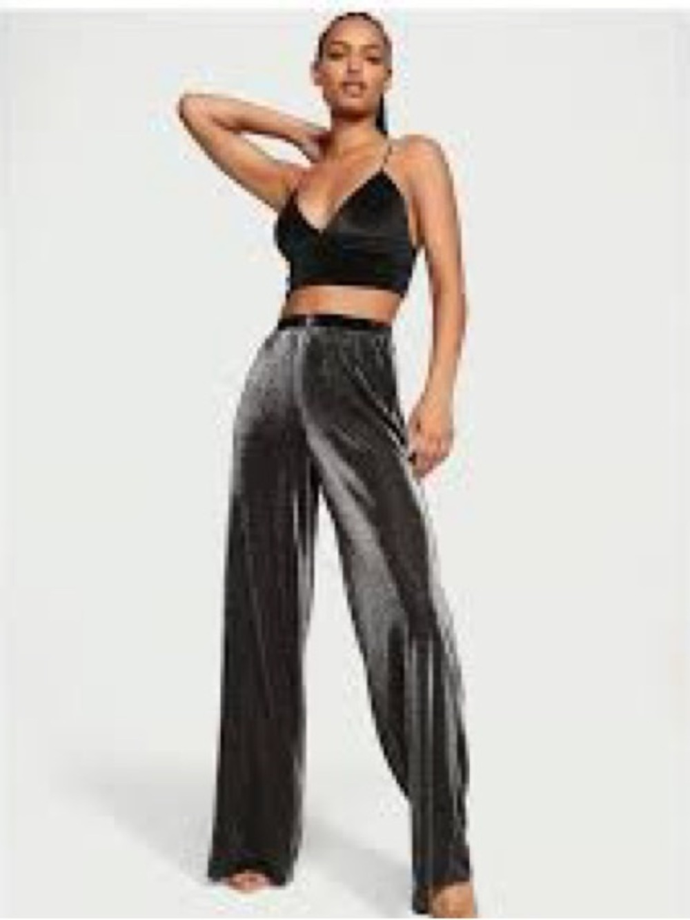 Victoria’s Secret Metallic Shimmer Wide-Leg Lounge Pants S